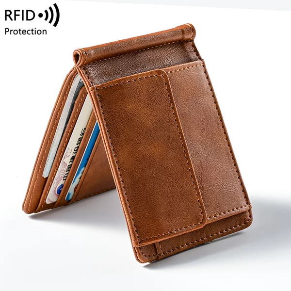 Amazon Card Holder Cross-border Gold Clip RFLD Men's Anti-theft Brush Wallet Wallet Card Holder Card Holder Factory Outlet