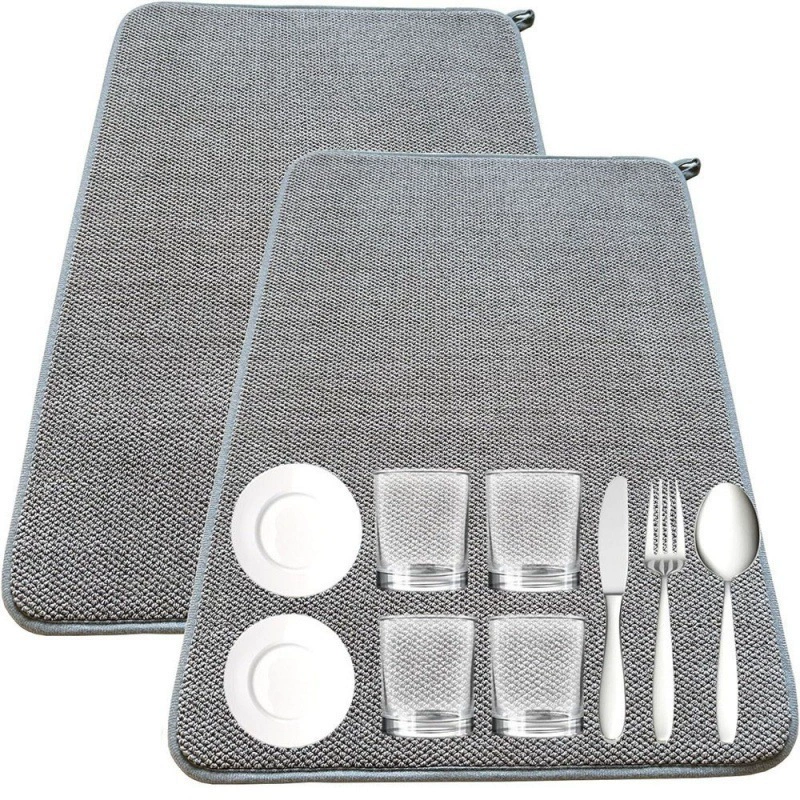 Впитывающая подставка из микрофибры, подставка для ножа и вилки, трансграничная сливная подставка, быстросохнущая подставка для столовых приборов из микрофибры, подставка для сушки посуды, подставка для столовых приборов