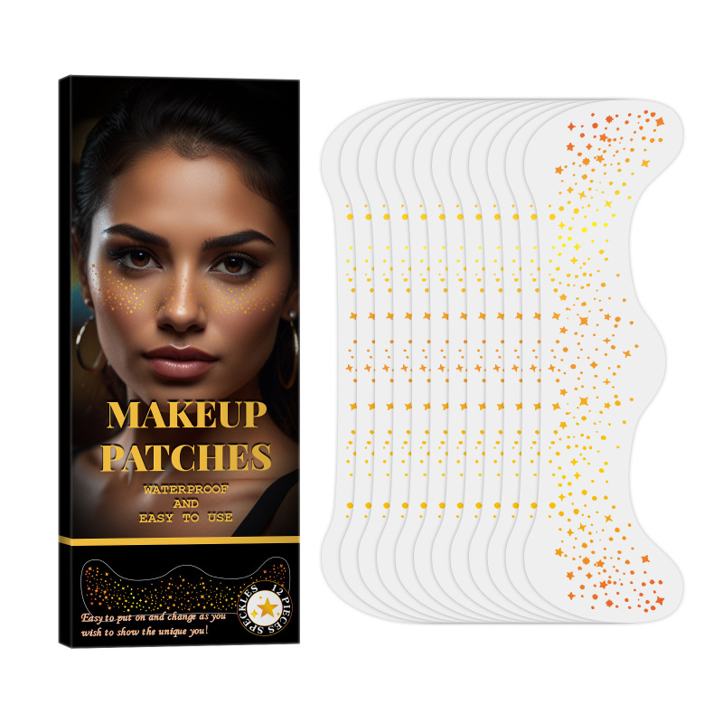 Cross-Border Freckle Makeup Tattoo Stickers Create a Natural Freckle Look, Glitter Spot Tattoo Makeup Stickers
