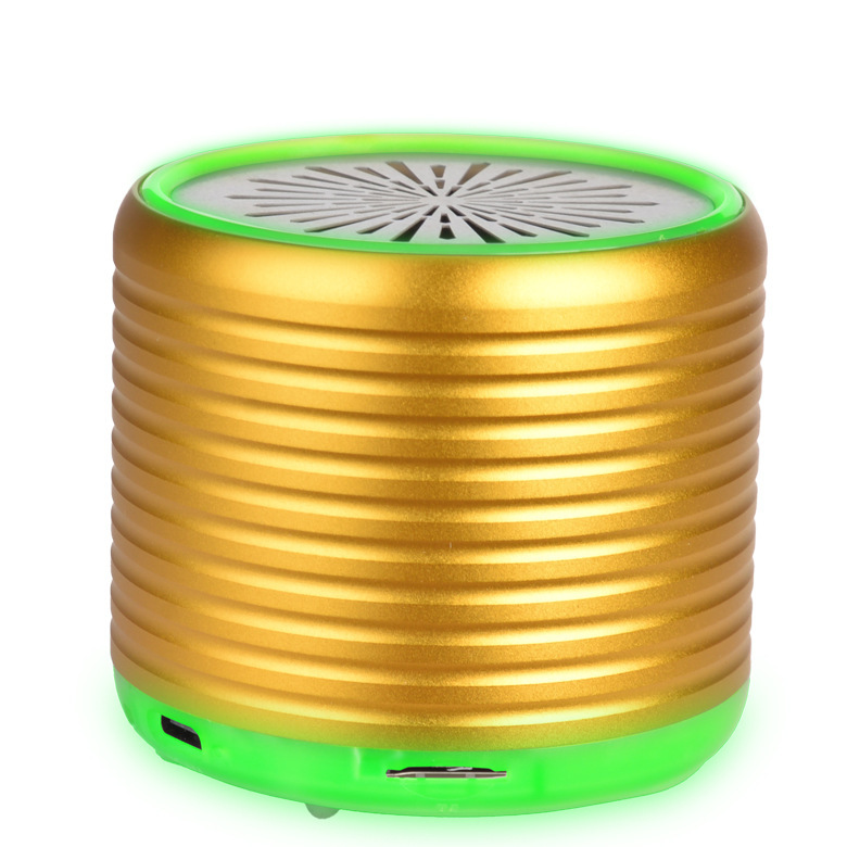 2024ポータブルbluetoothスピーカー無線クリエイティブ小型鋼砲LEDライト小型スピーカー屋外アルミ合金小型スピーカー|undefined