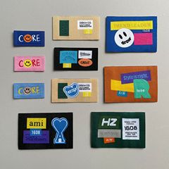 New Happy Face Letter Embroidery Label Series Clothing Accessories DIY Handmade Decorative Fabric Patch Sticker Box Bags Hats Label