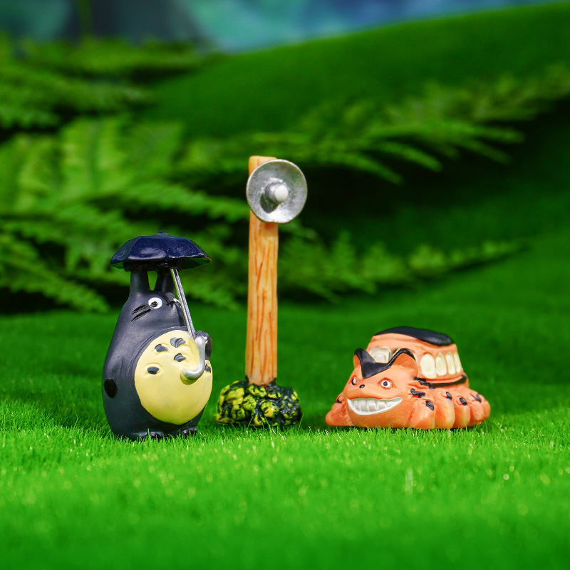 Adornos de escenas pequeñas al por mayor, farolas creativas, peceras, paisajismo, ciruela pequeña, luna pequeña, micro paisaje, señal de estación de arroz antes del río