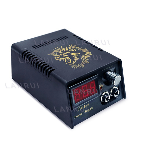 Lanrui Tattoo Equipment Tattoo Machine Power Supply Mini LCD Lion Tiger Head Power Supply Tattoo Transformer Regulator Tattoo
