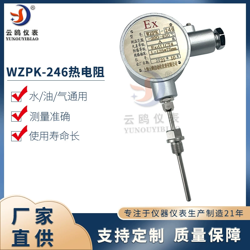 Взрывозащищенный класс ExdIICT6 взрывозащищенный бронированный с тепловым сопротивлением WZPK246 взрывозащищенный бронированный с тепловым сопротивлением WZPK2-2