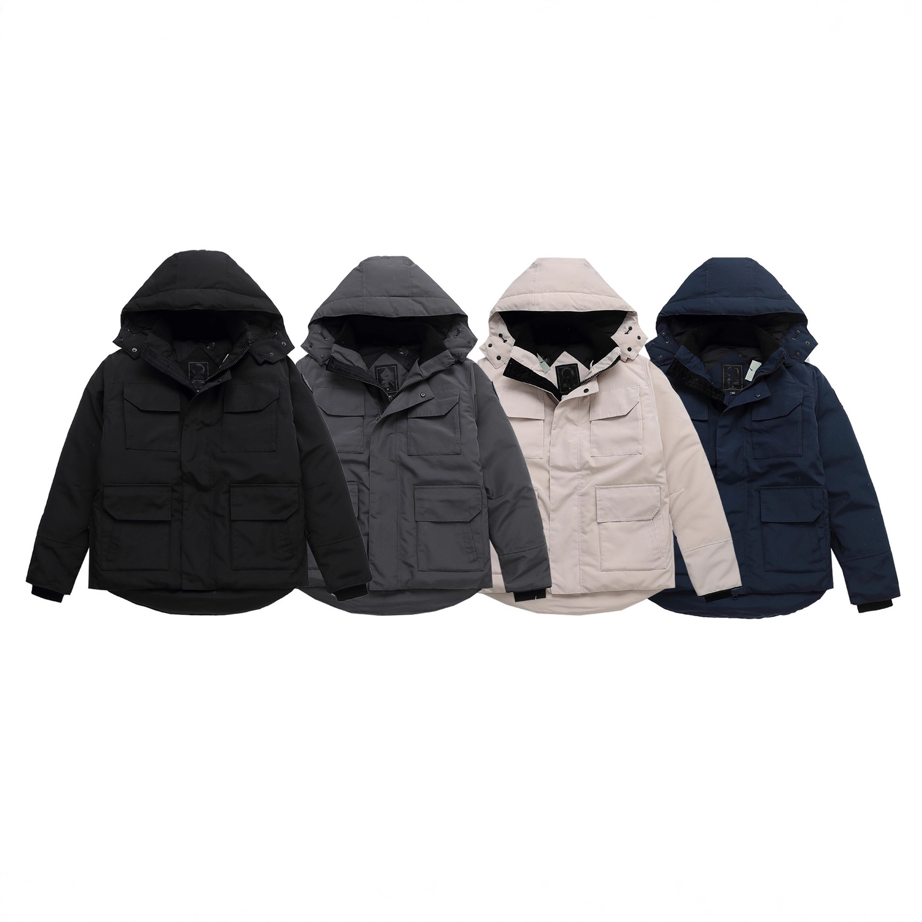 European and American trendy winter men's and women's new CG hooded parka down jacket, affordable alternative, in stock, cross-border dropshipping available.