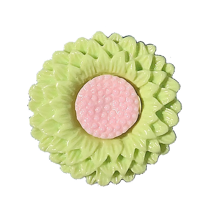 Nuevo colorido girasol flor diy accesorios de resina crema pegamento para el cabello clips para el cabello accesorios hechos a mano botones de zapatos broches