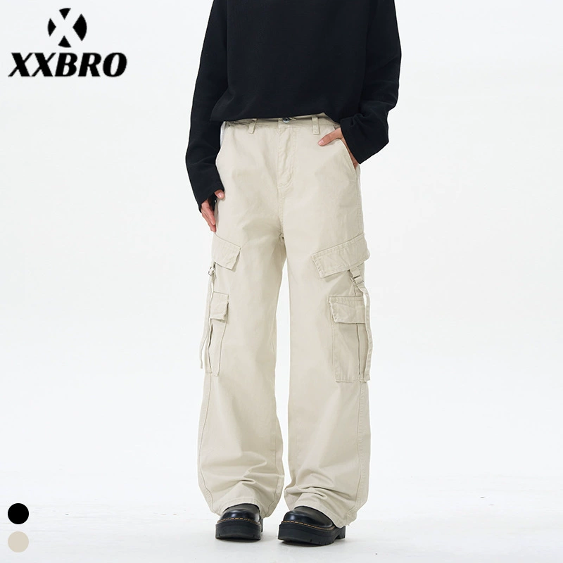 Xxbro мужская одежда # американские мульти-карманные комбинезоны дизайн мужской стример прилив высокой улицы vibe свободные повседневные брюки