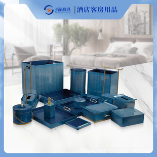 Green Resin Series Creative Metal Wine Room Leather Goods Set Tissue Box Hotel Storage Consumables Box Kit Box