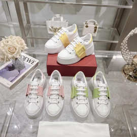 7厘米增高2024新款方扣厚底小白鞋女真皮松糕运动休闲板鞋秋