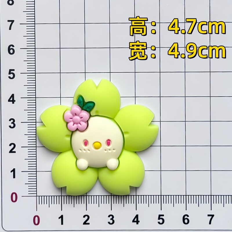 PVC ソフトプラスチックジュエリー DIY アクセサリーかわいい漫画の花カラフルなひまわり冷蔵庫マグネット靴電話ケース装飾|undefined