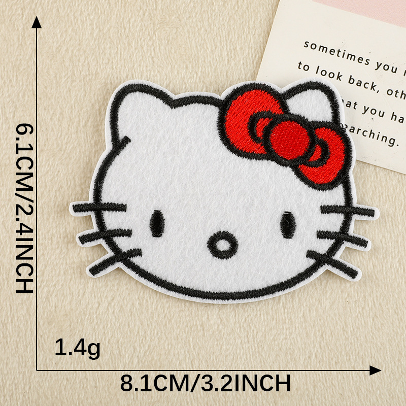 Duoku コンピュータ刺繍漫画猫子供服アクセサリー衣類パッチステッカー DIY アクセサリーハンドブック刺繍布ステッカー|undefined
