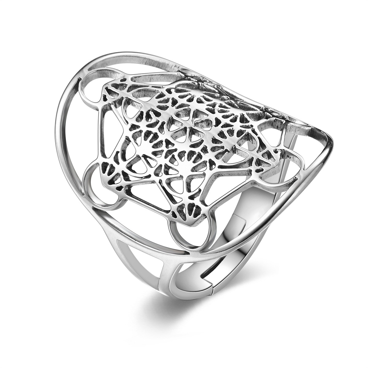 10g Weight Open Rings Classification 1 Piece Quantity Wholesale Jewelry Elegant Lady Geometric 201 Stainless Steel Plating Open Rings