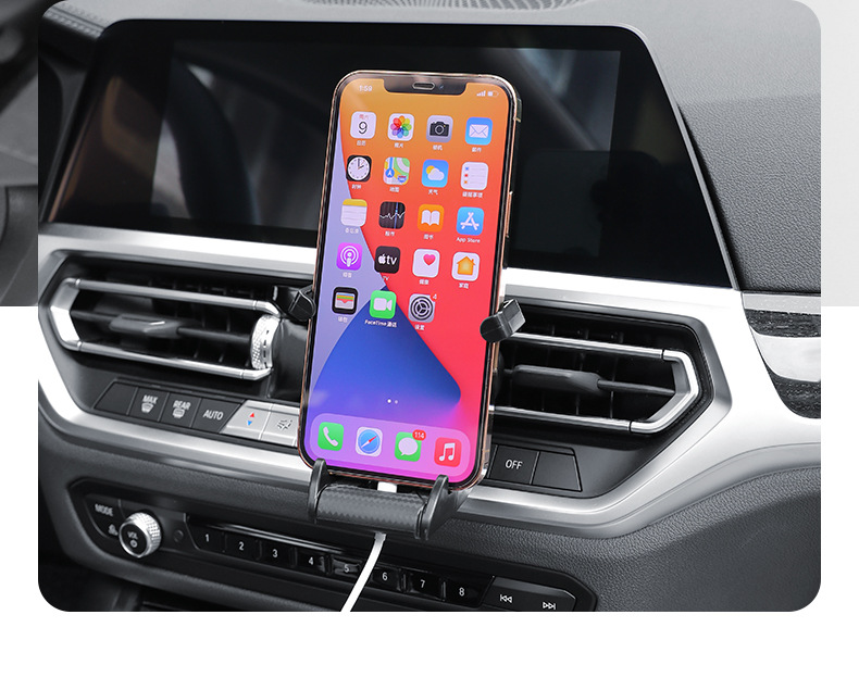 New car mobile phone bracket air outlet gravity car navigation mobile phone holder multifunctional car bracket wholesale
