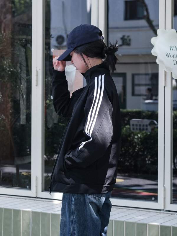 QQ糖同款外套三叶草男女春秋休闲户外运动上衣刺绣情侣款夹克百搭|undefined
