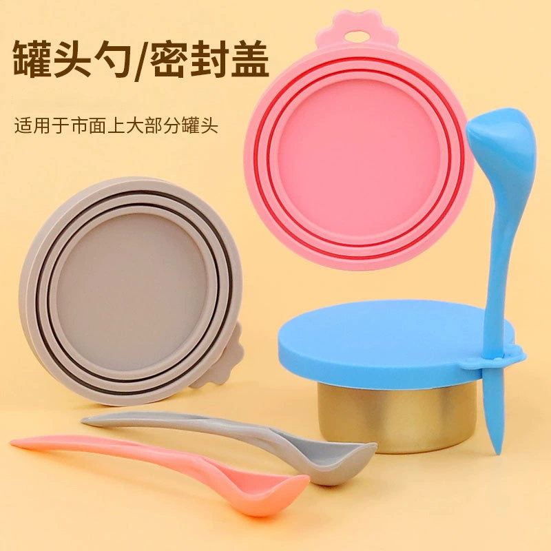 Консервированная крышка для кошек Консервированная кошачья ложка для кошачьей еды Консервированная крышка для собак Консервированная силиконовая крышка # #
