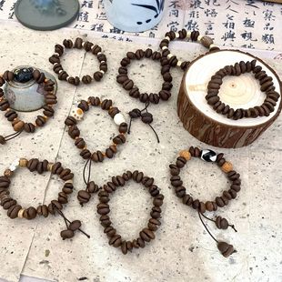New Chinese Handmade (Real Coffee Bean) Classic Bodhi Maitou Bracelet with Rich Coffee Flavor Women's Bracelet