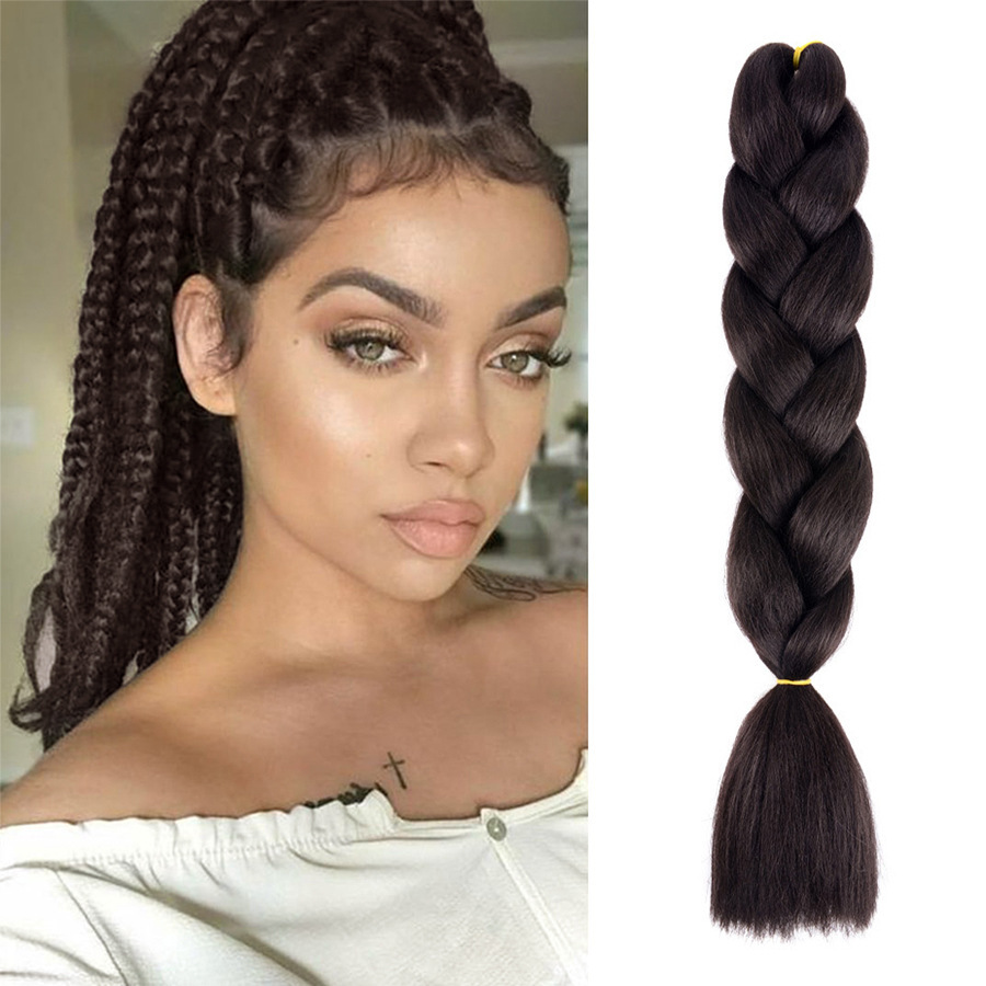 Trenzas Africanas Sintéticas de Fibra de Alta Temperatura para Crochet image 9