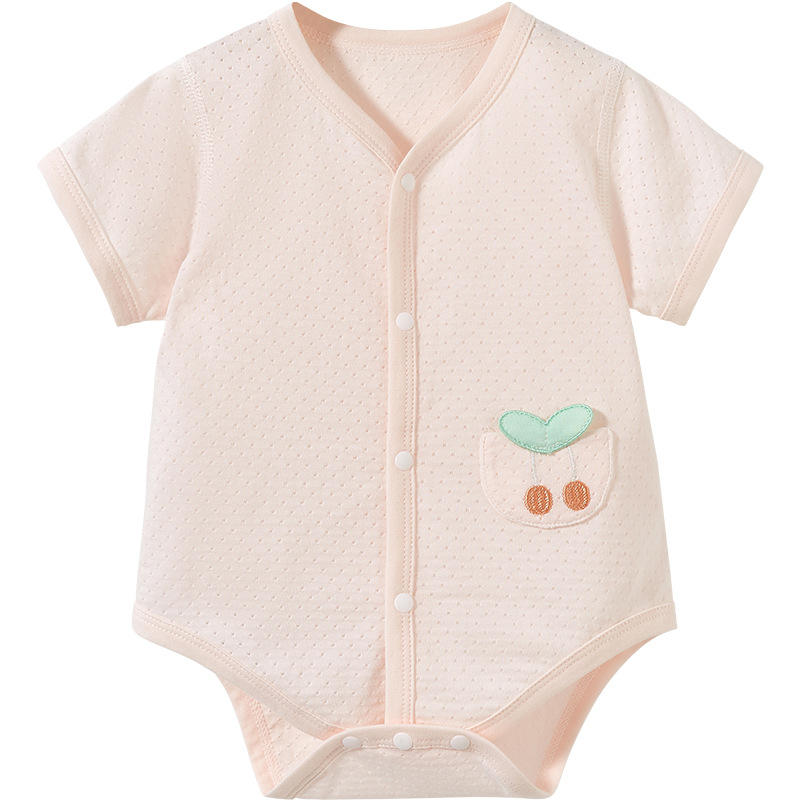 Ropa de verano para bebé recién nacido, unisex, delgada, pijama de manga corta, mono triangular, body para bebé image 6