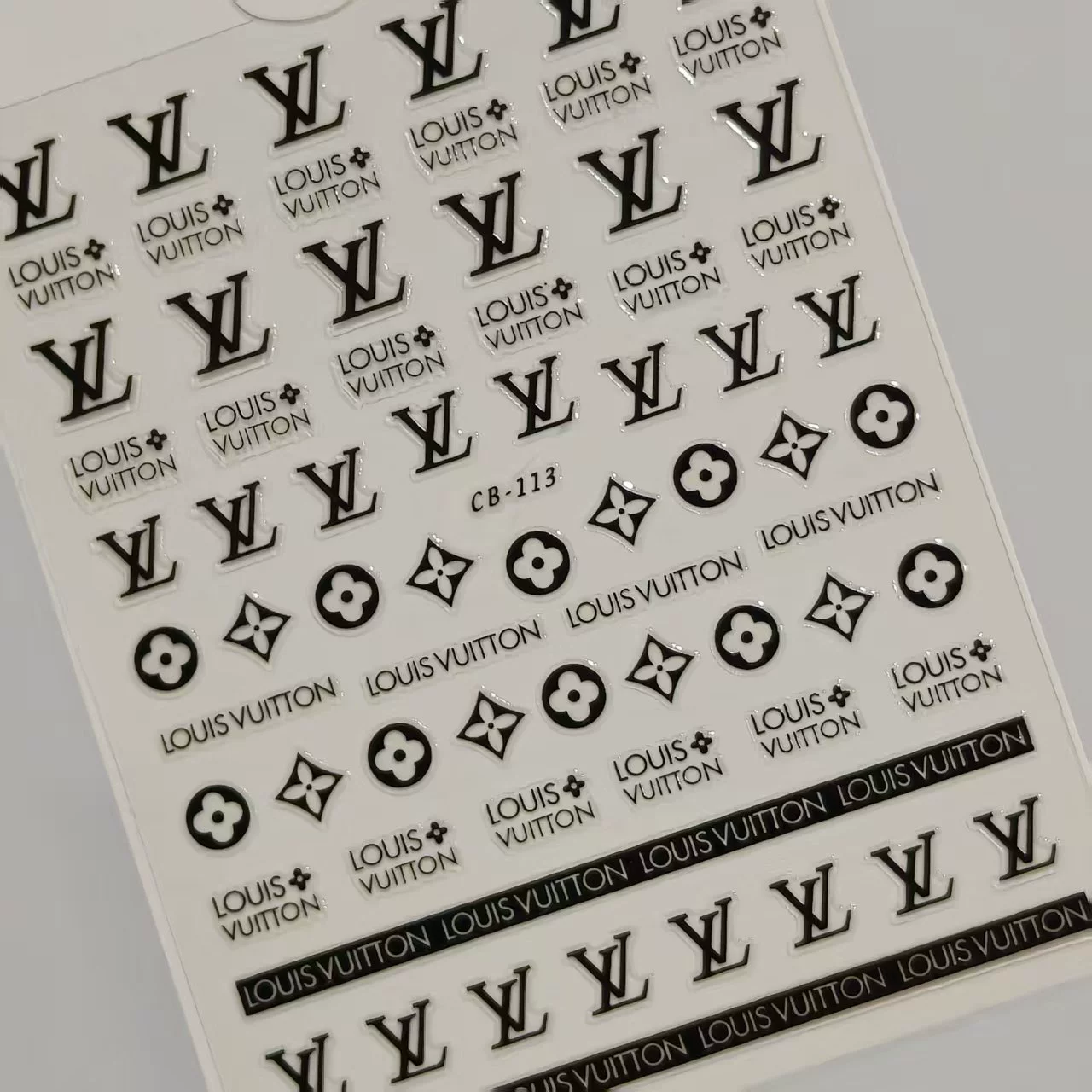 Модные наклейки для ногтей в стиле Шанель с плоским клеем, наклейки для ногтей с логотипом европейского и американского легкого люксового бренда, аксессуары в стиле CB.