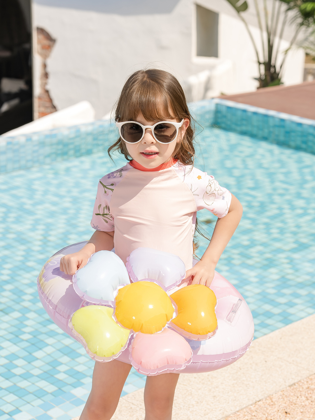 Anillo de natación de Xiaolu Anillo de asiento de flores para niños