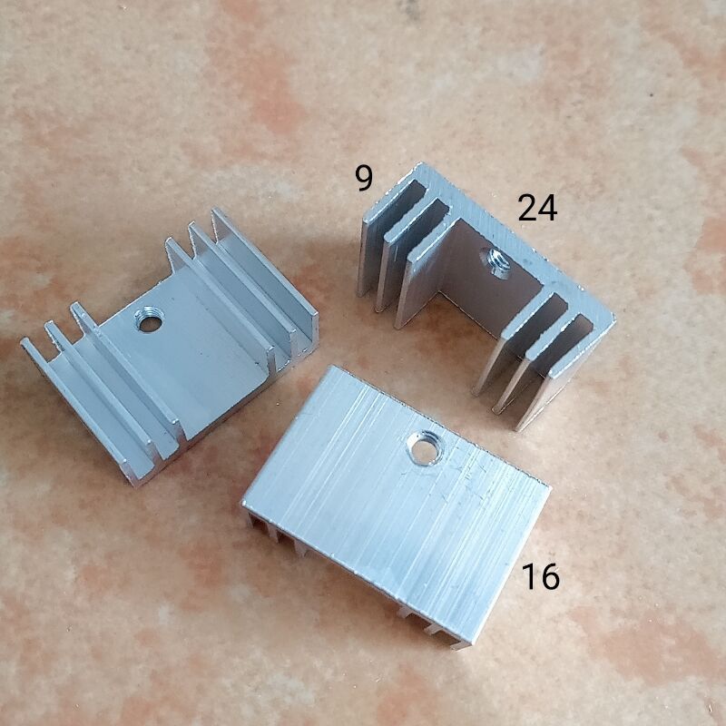 TO220铝散热片24*9*16 三端稳压 铝散热器可控硅MOS管7805/7812