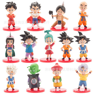 13 Dragon Ball Hand-made Q Edition Monkey King Kling Kiki Decoration Doll Cute Keychain Pendant