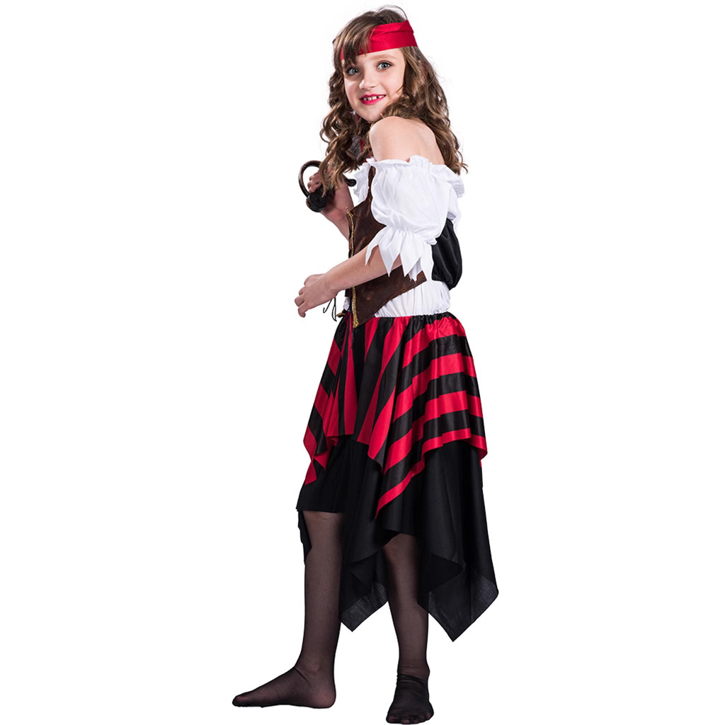 Fabricante en stock de los niños juego de rol traje de Halloween piratas del Caribe niños drama traje 61 rendimiento traje