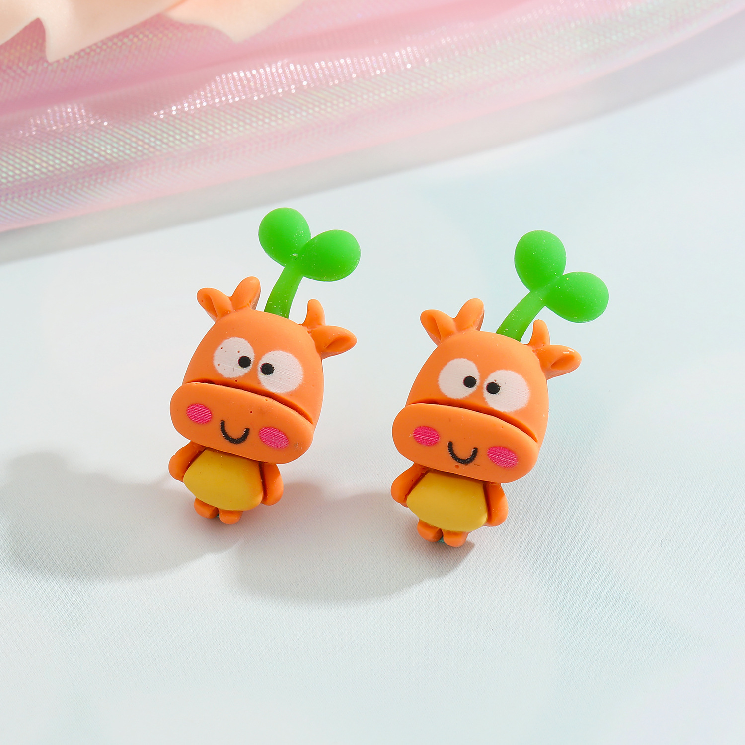 Europe and America Cross Border New Accessories Cute Cartoon Deer Frog Stud Earrings Personalized Cr