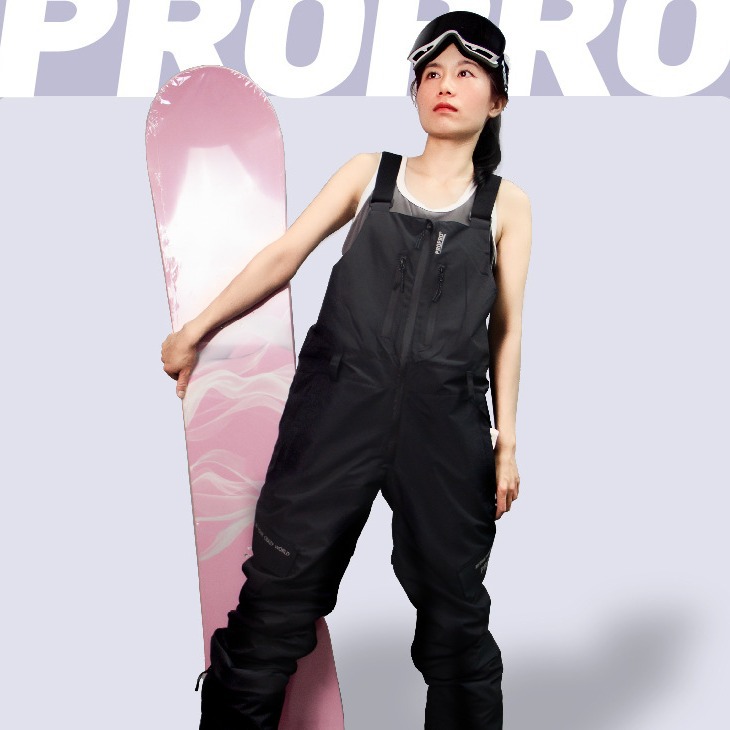 PROPRO 싱글 및 더블 스키 세트 턱받이 바지 남성과 여성을위한 방수 두꺼운 유행 따뜻한 전문 루즈 정장