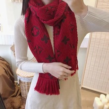 唐嫣同款围巾女秋冬季新款红围巾披肩长款羊毛流苏羊绒保暖围脖