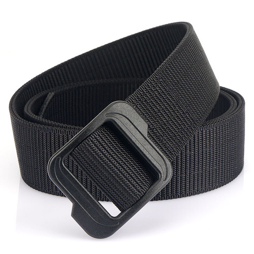 Metal-free security check Japanese buckle work belt, quick-drying outdoor training belt, men's double-layer nylon trouser belt