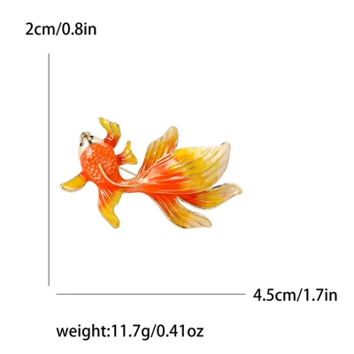 Yaxa sancaqları enamel drop oil goldfish - yellow-4015