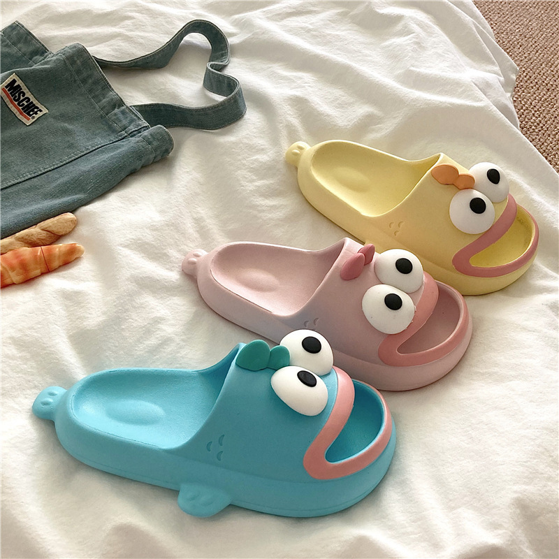 Red Girl with Cute Ugly Fish Slippers Non-slip Indoor and Outdoor Parent-child Cute Home Comfortable Bathroom Slippers for Women Red Girl with Cute Ugly Fish Slippers Non-slip Indoor and Outdoor Parent-child Cute Home Comfortable Bathroom Slippers for Women