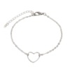 Accessory, fashionable short bracelet heart-shaped heart shaped, European style, simple and elegant design