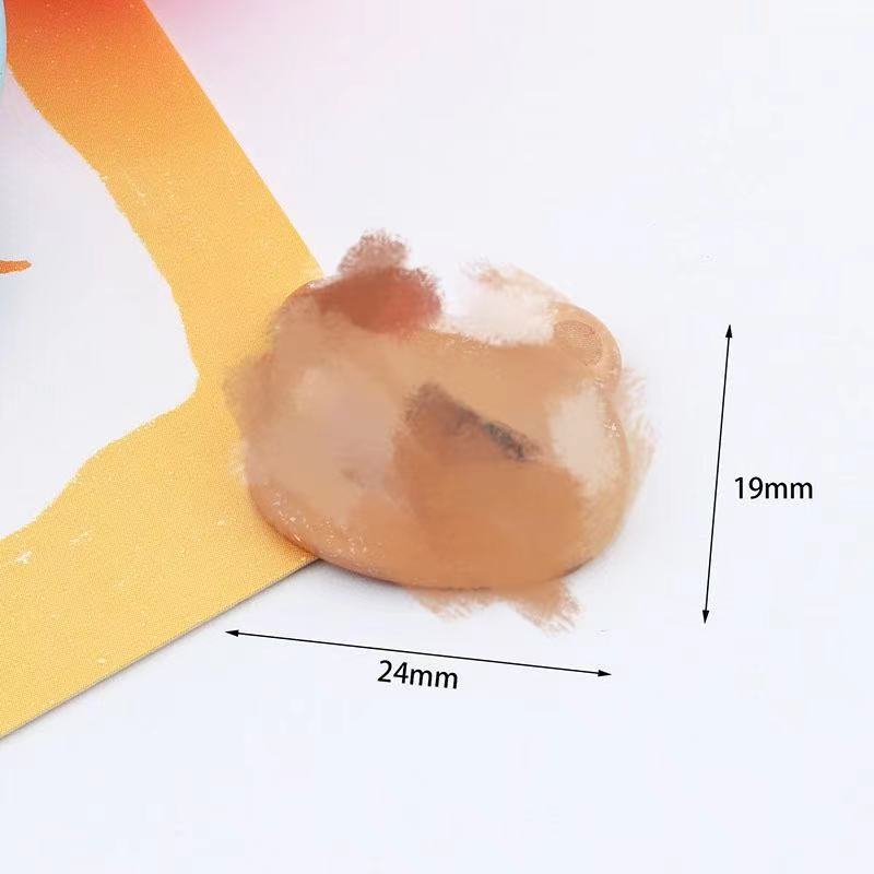 Marrón hielo transparente lindo oso galleta resina accesorios Oso de café DIY crema pegamento teléfono caso horquilla material al por mayor