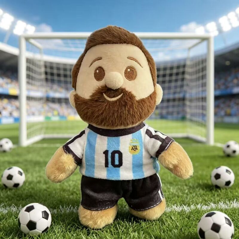 Argentina 2026 National Team Messi Plush Toy World Cup Star Plush Pendant Messi Argentina 2026 National Team Messi Plush Toy World Cup Star Plush Pendant Messi