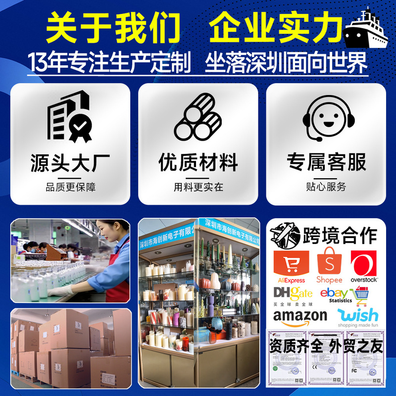 欧美跨境热销led电子蜡烛灯遥控磁吸充电圣诞装饰品摆件氛围灯|undefined