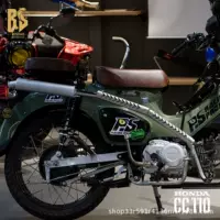 RS Original Young Beast CC110 Выхлопная труба Полный срез Ретро с закругленными краями Уличный звук Высокопозиционный мощный горный бег.