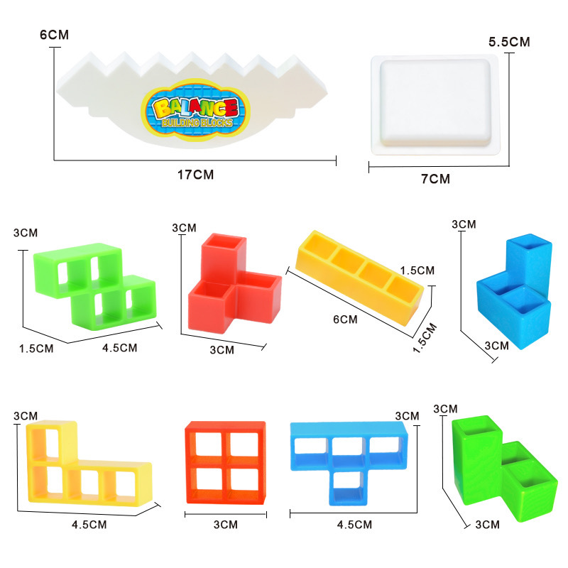 Children's Tetris Building Block Toy Swing Stacking High Early Education Educational Assembling Building Block Desktop Interactive Game