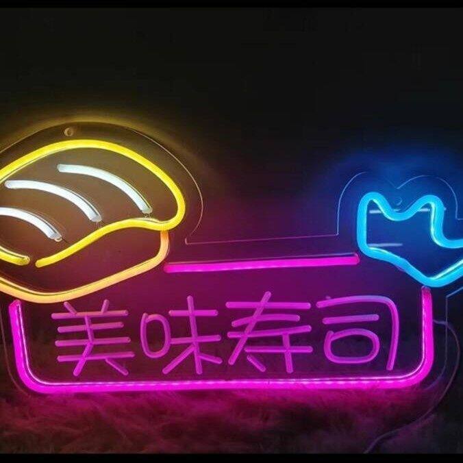 Lámpara de neón personalizada lámpara led cartel letras red fondo pared letrero decoración de mercado nocturno
