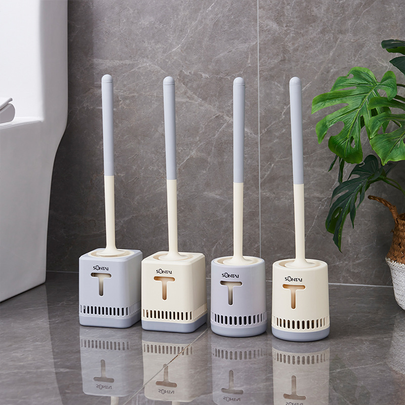 Songtai household toilet brush no dead angle cleaning suit punch-free wall hanging long handle toilet washing toilet brush
