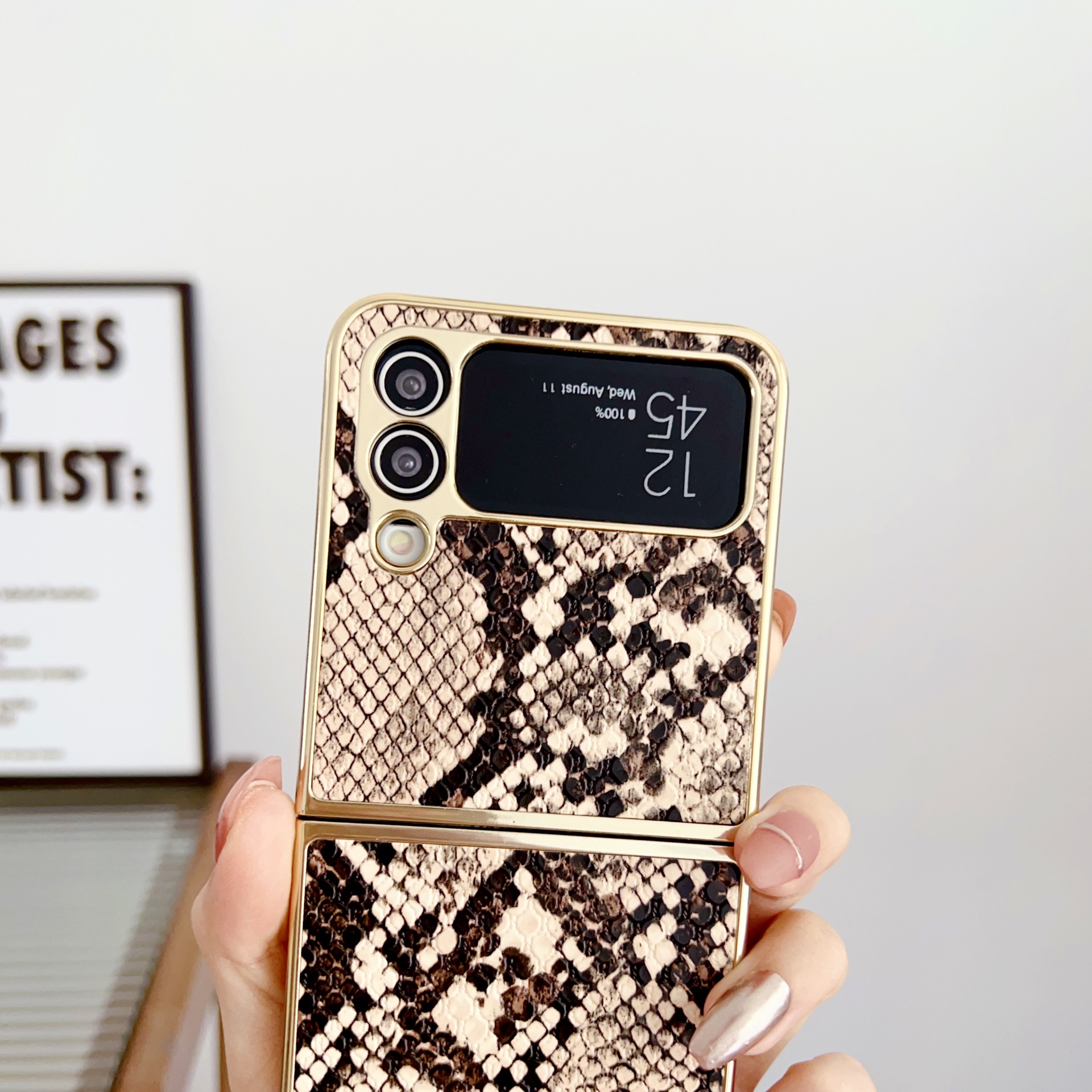 Electroplated Snake Skin Phone Case For Samsung And Huawei Models_voghion.com