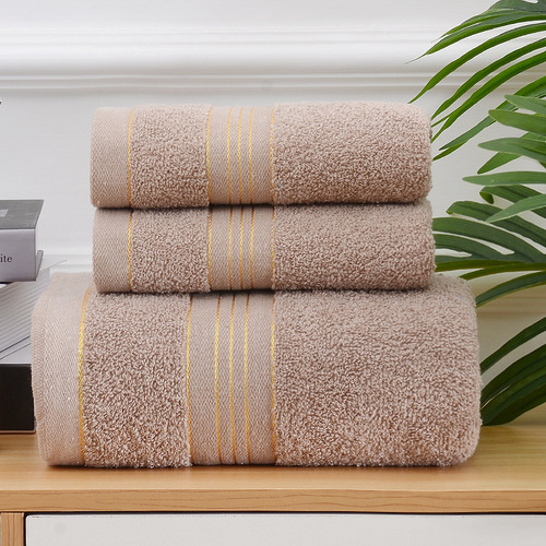 Wholesale pure cotton gold silk bath towel soft and absorbent household bathing couple adult beach bath towel hotel towel