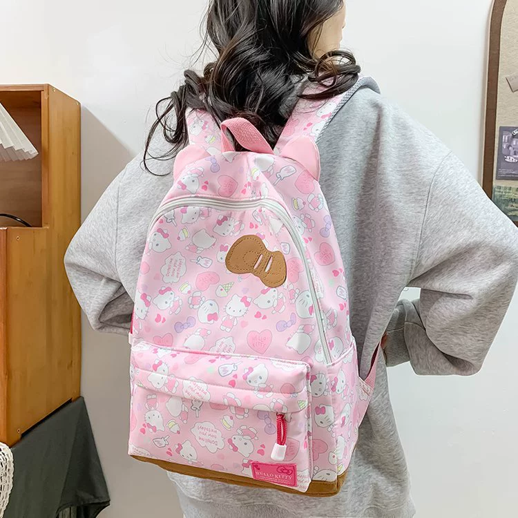 Рюкзак (Hello Kitty) большой школьный рюкзак для учеников, легкий 0,25 кг