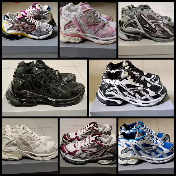 Paris Seven Generation Dad Shoes Runner 7.0 Unisex Casual Shoes INS Vintage Trend Versatile Height-Increasing Sneakers