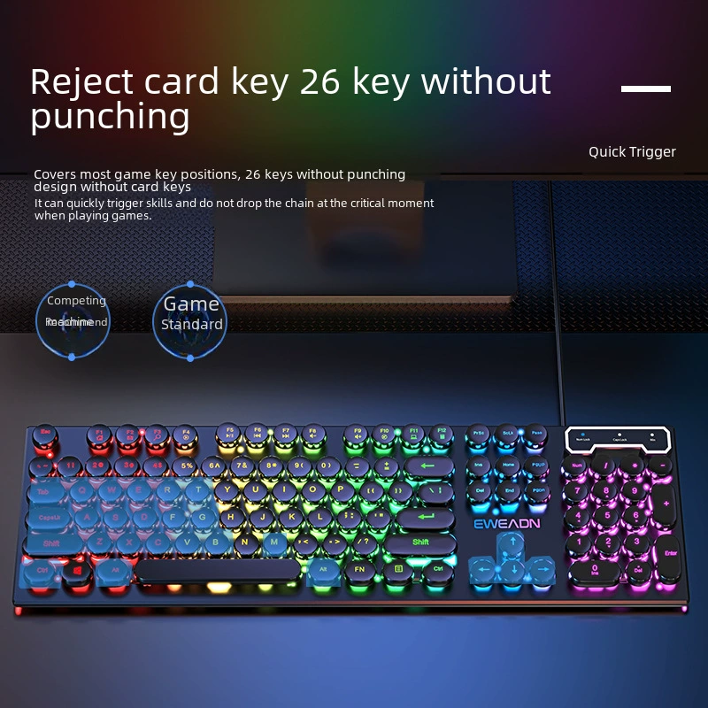 Форерunner GX30 клавиатура механическое ощущение проводной RGB панк киберспорт игра офис компьютер периферия кроссборд