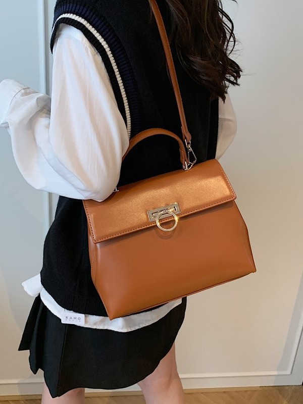 Alta sensación portátil Kelly bolso pequeño para mujeres 2025 nuevo estilo de moda universal bloqueo de viaje de hombro bolsa inclinada