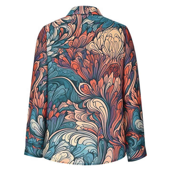 2026 Cross-Border European And American Foreign Trade Women's Clothing Spring/Summer New Vintage Printed Long-Sleeve_ecoleips.com