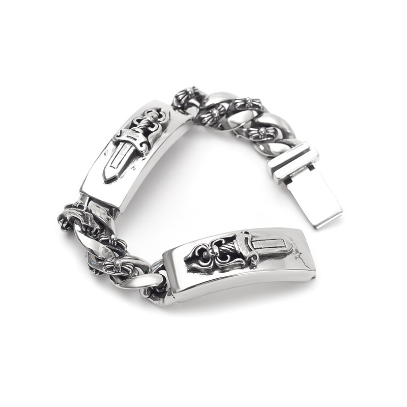 Hip-Hop Hot-Selling Stainless Steel Bracelets for Trendy Men, Customized Non-Fading Titanium Steel European and American Cross-Border Jewelry for Men, Wholesale Manufacturers Hip-Hop Hot-Selling Stainless Steel Bracelets for Trendy Men, Customized Non-Fading Titanium Steel European and American Cross-Border Jewelry for Men, Wholesale Manufacturers