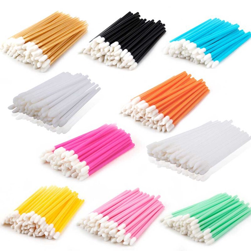 [Large quantity and excellent price] Disposable hollow rod lip brush portable lipstick brush lip brush portable lipstick brush